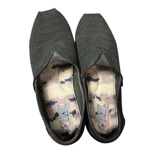 BOBS Women’s Size 8 Black Woven Memory Foam From Sketchers Slip Bohemian EUC - Picture 7 of 16